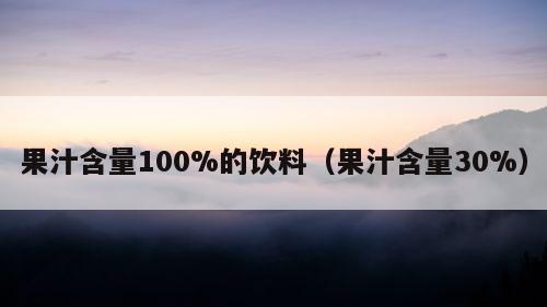 果汁含量100%的饮料（果汁含量30%）