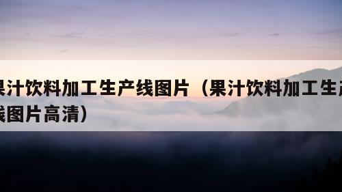 果汁饮料加工生产线图片（果汁饮料加工生产线图片高清）