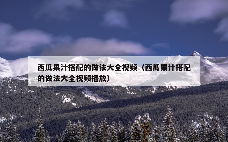 西瓜果汁搭配的做法大全视频（西瓜果汁搭配的做法大全视频播放）