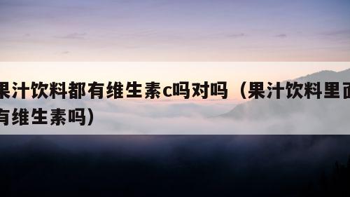 果汁饮料都有维生素c吗对吗（果汁饮料里面有维生素吗）  第1张