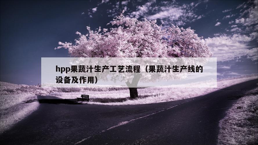 hpp果蔬汁生产工艺流程（果蔬汁生产线的设备及作用）  第1张