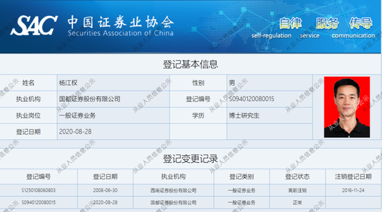 又一券商总经理出事！违法炒股？国都证券总经理被立案调查并辞职！